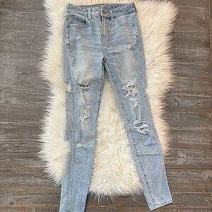 American Eagle The Dream Jean Super Hi-Rise Jegging DISTRESSED